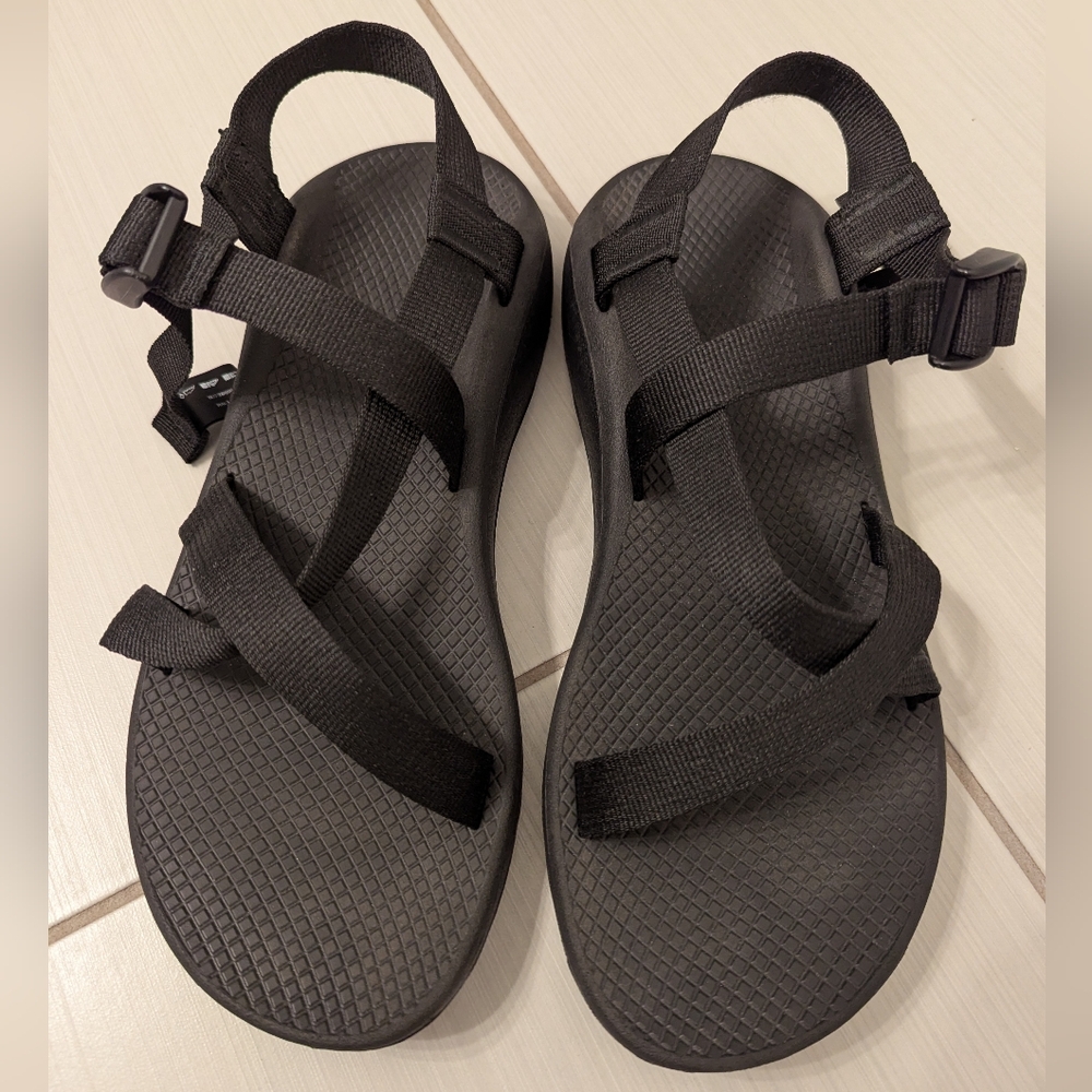 Chaco Z1 classic Black Strappy Sandals size w 11 - Picture 2 of 9